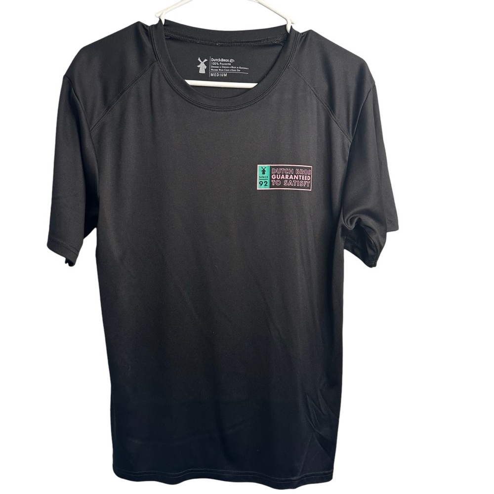 Dutch Bros Polyester Soft BLACK W/Pink + Green GUARANTEED TO SATISFY Limited DB